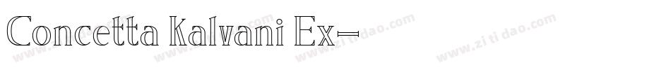 Concetta Kalvani Ex字体转换